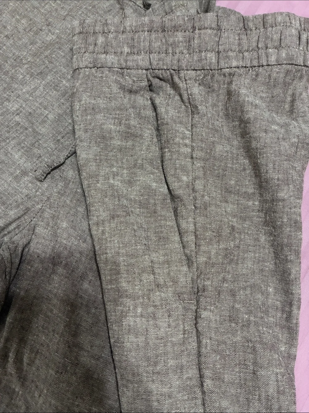 H&M Men's Regular Fit Tan/Brown Linen-Blend Chinos pants Size XL